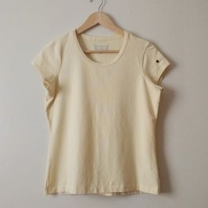 Ruff Hewn Soft Light Yellow Crew Neck Tee